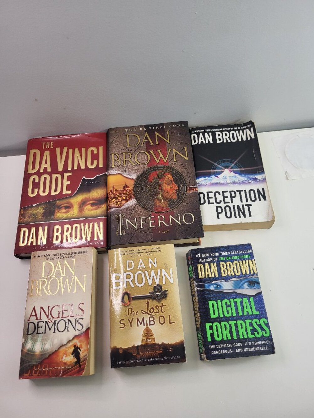 Dan Brown Book Lot of 6 Bestselling Mystery & Techno-Thriller Paperbacks